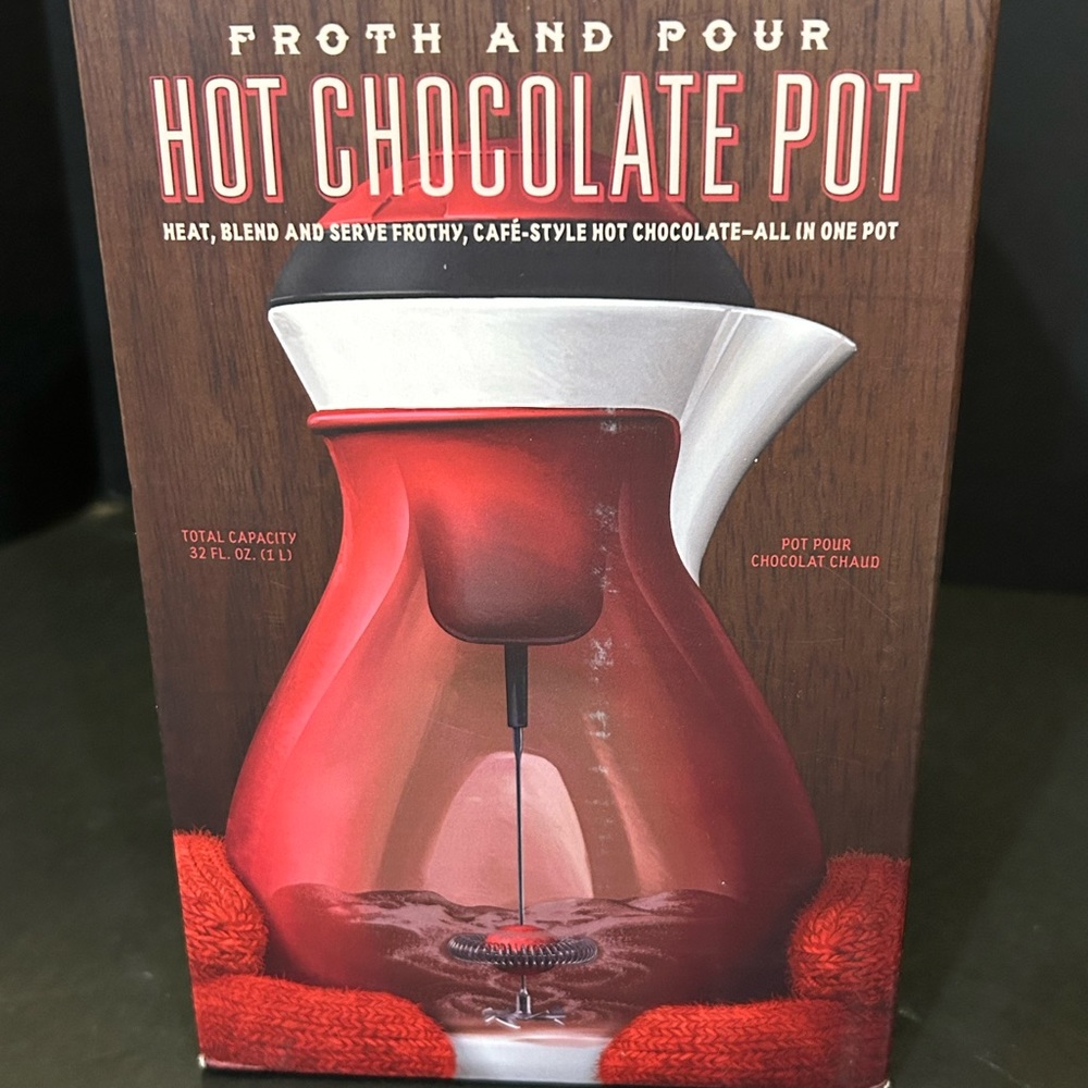 Williams Sonoma Froth & Pour Hot Chocolate Pot, NEW